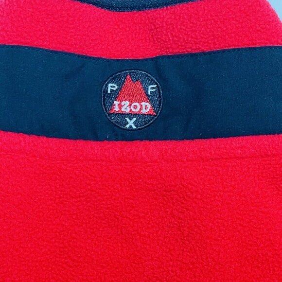 IZOD PERFORM-X Macro Fleece Softshell Jacket Men Large Red Full Zip Gorp‎ Core - Picture 5 of 16